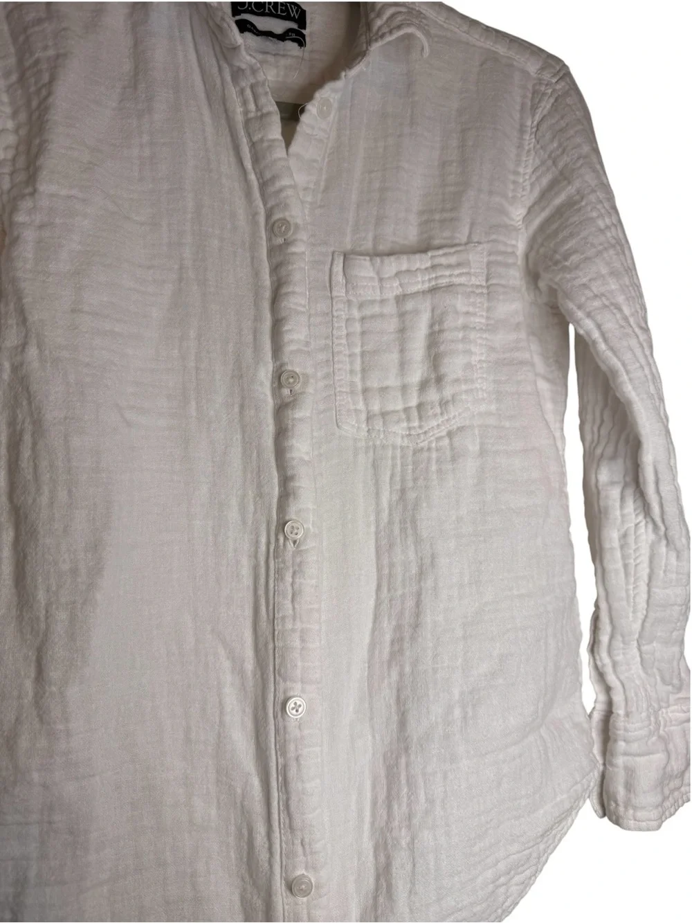 J. Crew Garçon Classic Double Gauze Shirt White Size 00